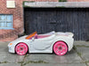 Loose Hot Wheels - Barbie Extra Toon'd - White, Purple and Pink