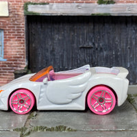 Loose Hot Wheels - Barbie Extra Toon'd - White, Purple and Pink