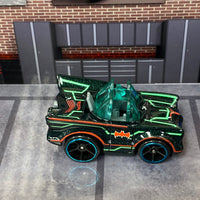 Loose Hot Wheels - Batman Batmobile 60's TV Series Car TOON'D - Black and Green