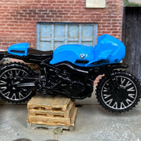 Loose Hot Wheels - BMW R nineT Racer Motorcycle - Blue and Black