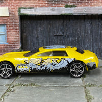 Loose Hot Wheels - Cadillac V-16 - Yellow Graphiti