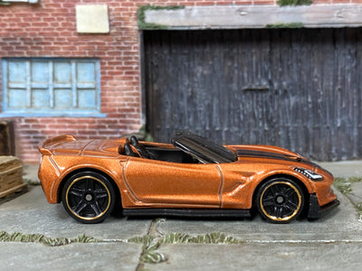Loose Hot Wheels - Chevy Corvette C7 Z06 Convertible - Copper and Black
