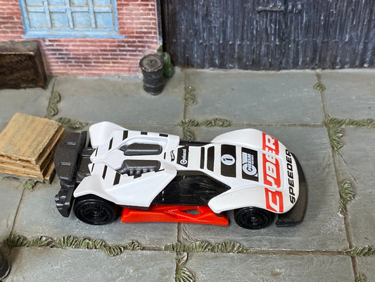 Loose Hot Wheels - Cyber Speeder - White, Black and Red