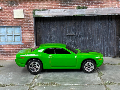 Loose Hot Wheels - Dodge Challenger Concept - Green and Black