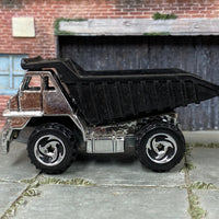 Loose Hot Wheels - Dump Truck - Chrome and Black