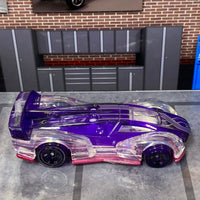 Loose Hot Wheels - Electrack - Purple and Pink