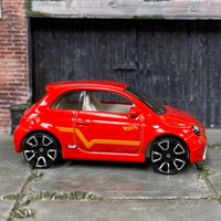 Loose Hot Wheels - Fiat 500c - Red and White