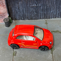 Loose Hot Wheels - Fiat 500c - Red and White