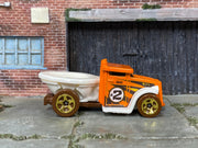 Loose Hot Wheels - GOTTA GO Toilette Racer - Orange and White