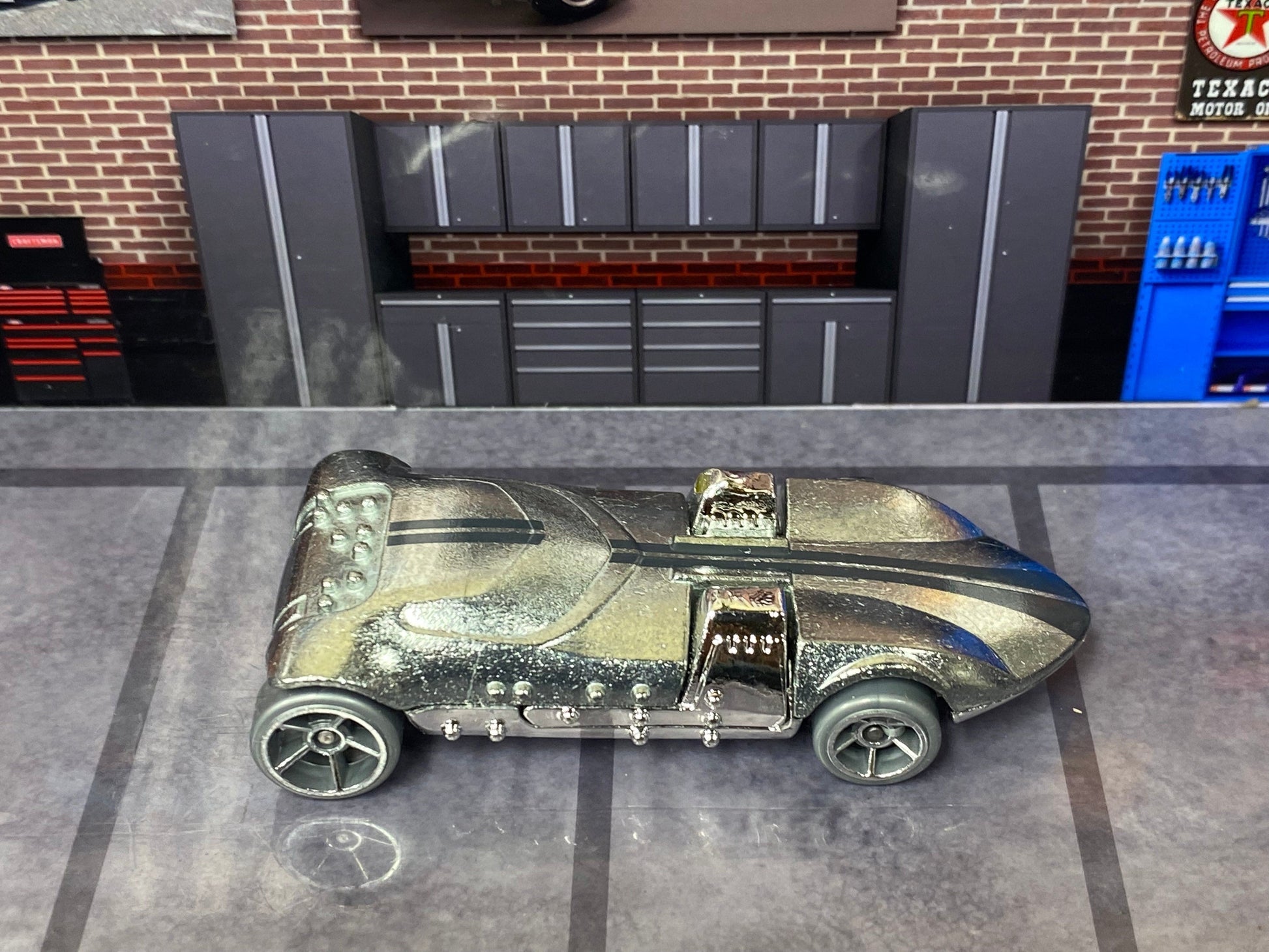 Loose Hot Wheels - HW Twin Mill Braille Racer - ZAMAC Silver