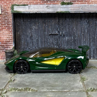 Loose Hot Wheels - Lotus Evija - Green and Yellow