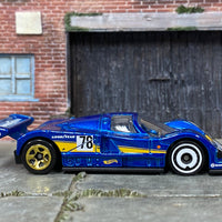 Loose Hot Wheels - Mazda 787B Race Car - Blue and Yellow Goodyear