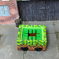 Loose Hot Wheels - Minecraft Minecart - Green