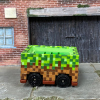 Loose Hot Wheels - Minecraft Minecart - Green