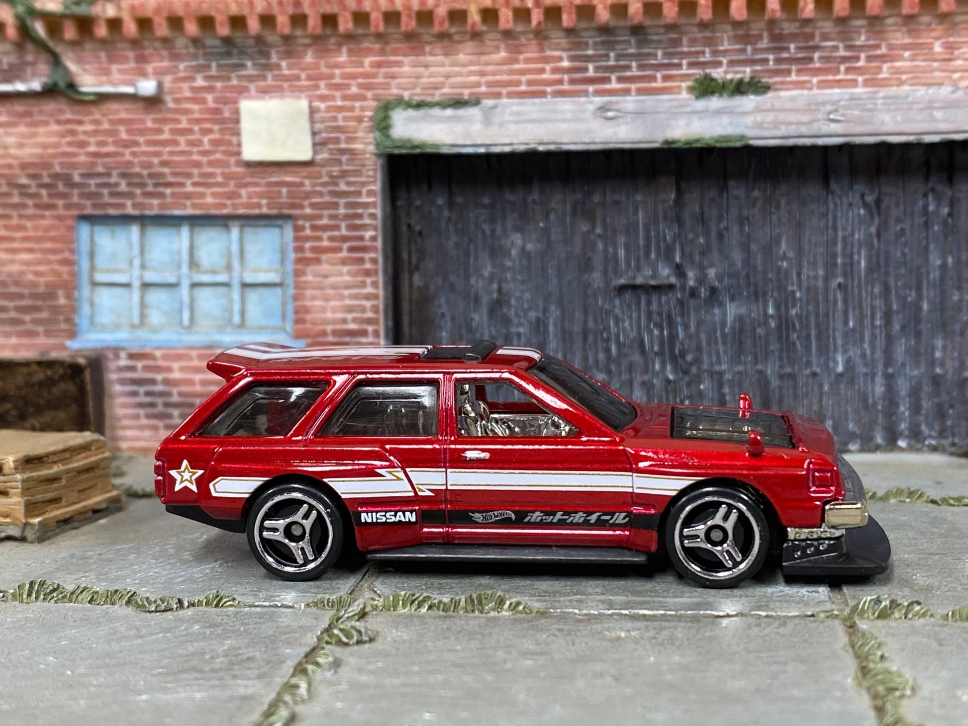 Loose Hot Wheels - Nissan Maxima Drift Car - Dark Red and White