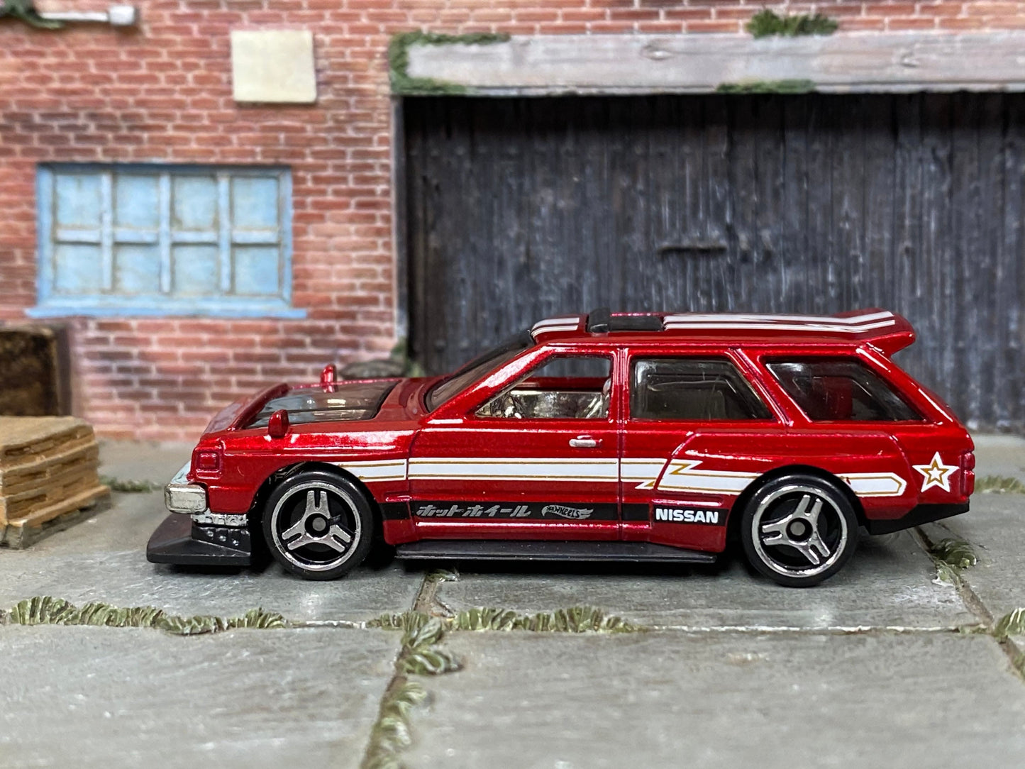 Loose Hot Wheels - Nissan Maxima Drift Car - Dark Red and White