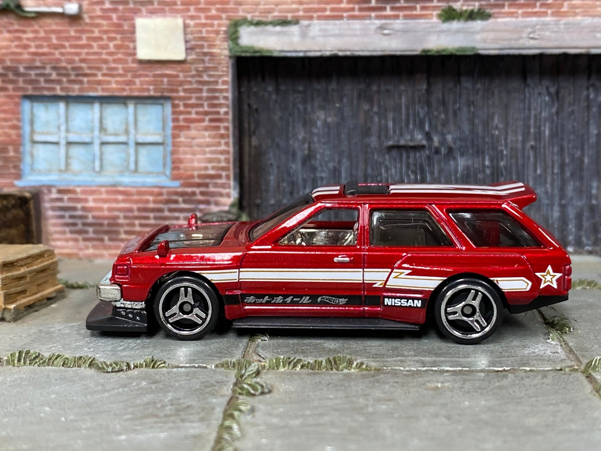 Loose Hot Wheels - Nissan Maxima Drift Car - Dark Red and White