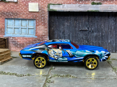 Loose Hot Wheels - OLDS 442 - Anime Series Blue (2003)