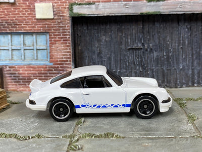 Loose Hot Wheels - Porsche 911 Carrera RS 2.7 - White and Blue