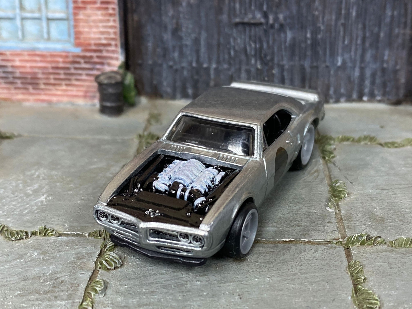 Loose Hot Wheels Premium - 1967 Pontiac Firebird - ZAMAC Bare Metal - Premium Series Real Rider Rubber Tires
