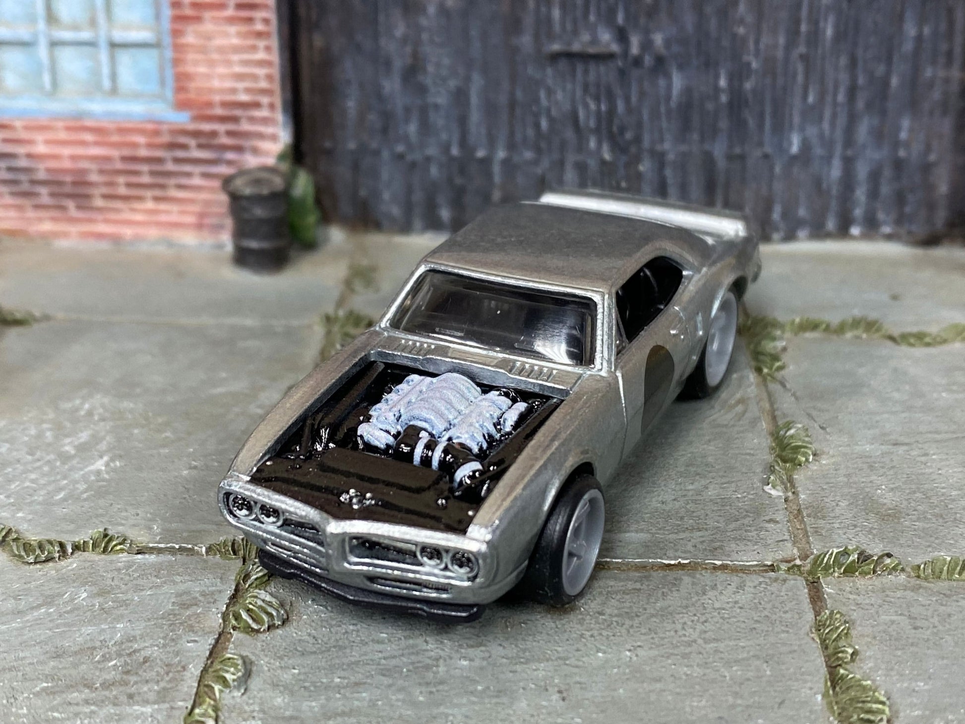 Loose Hot Wheels Premium - 1967 Pontiac Firebird - ZAMAC Bare Metal - Premium Series Real Rider Rubber Tires