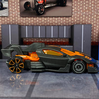 Loose Hot Wheels - Punk Rod - Satin Black and Orange