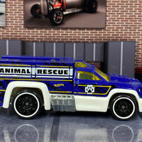 Loose Hot Wheels - Recue Duty - Animal Rescue Blue and White