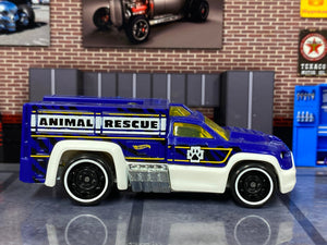 Loose Hot Wheels - Recue Duty - Animal Rescue Blue and White