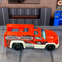 Loose Hot Wheels - Recue Duty - Animal Rescue Red and White