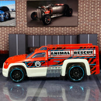 Loose Hot Wheels - Recue Duty - Animal Rescue Red and White