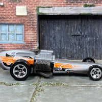 Loose Hot Wheels - Rockin Railer Drag Car - Gray, Orange and Black