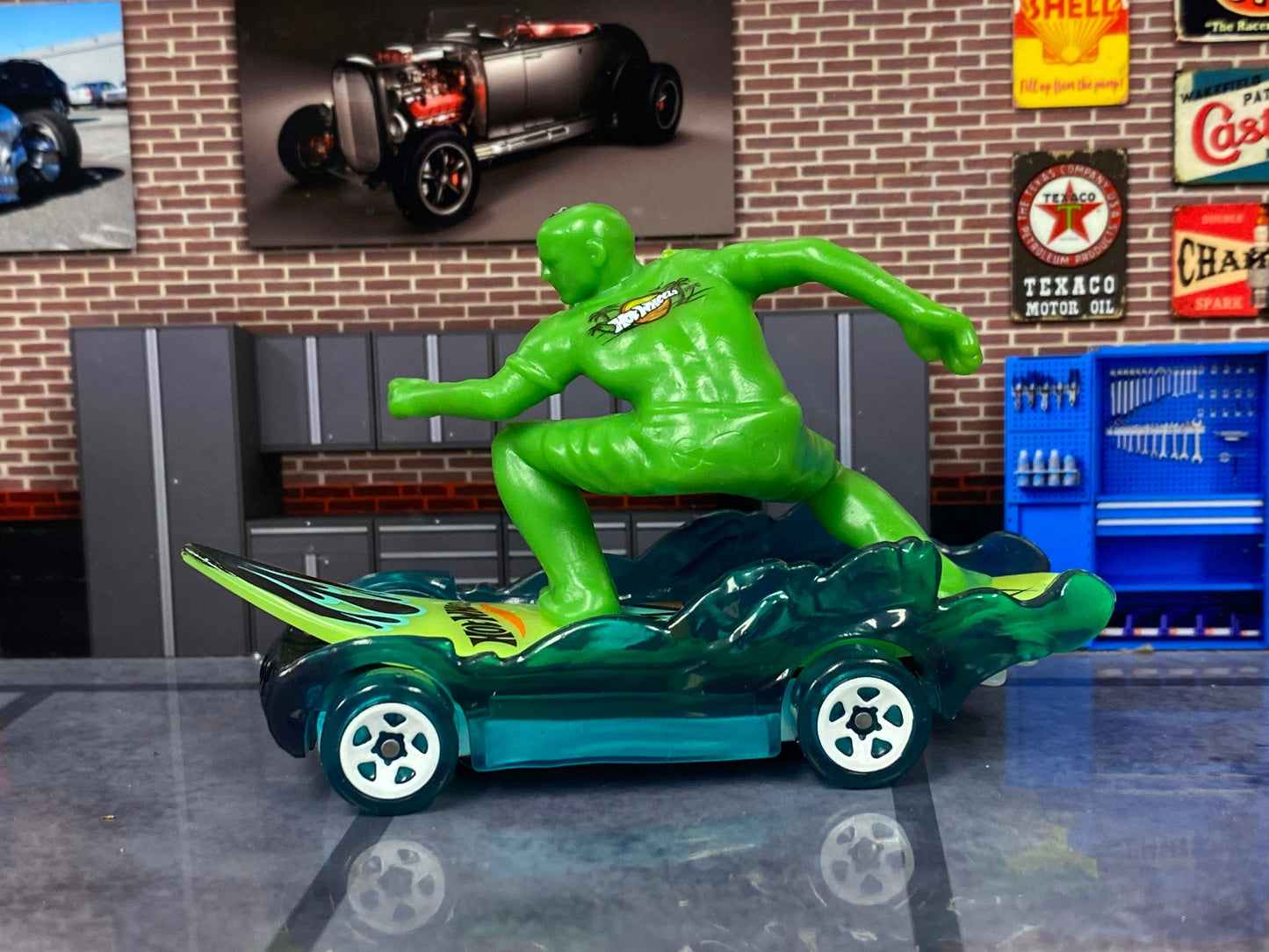 Loose Hot Wheels - Surfs Up - Green with Flames