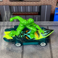 Loose Hot Wheels - Surfs Up - Green with Flames