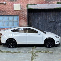 Loose Hot Wheels - Tesla Model Y - White