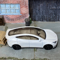 Loose Hot Wheels - Tesla Model Y - White