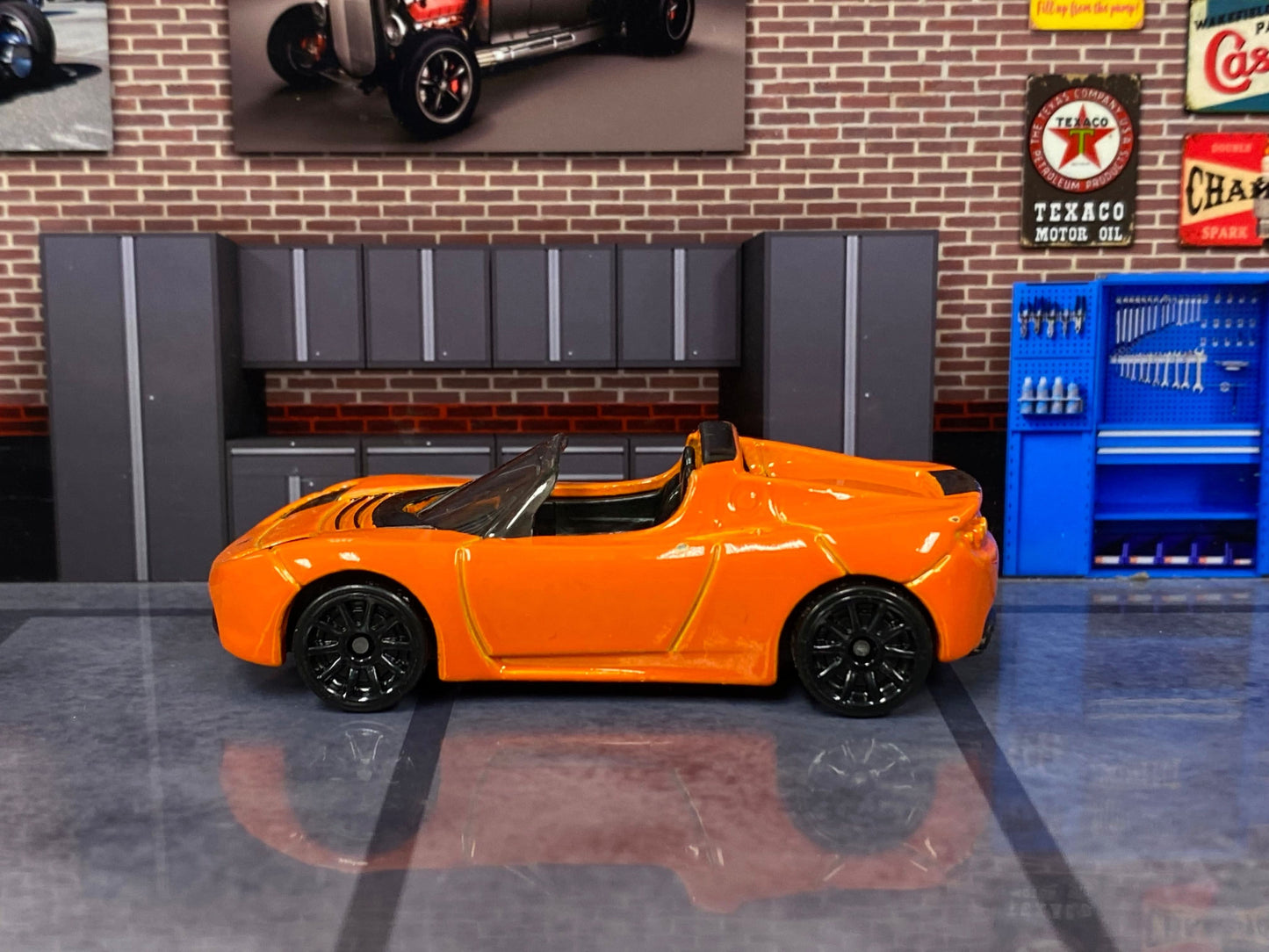 Loose Hot Wheels - Tesla Roadster - Orange