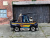 Loose Hot Wheels - Toon'd 1983 Chevy Silverado - Dark blue and Orange