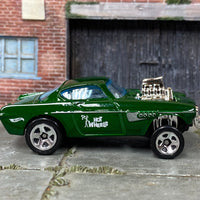 Loose Hot Wheels - Volvo P1800 Gasser - Green and White