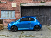 Matchbox 2019 Fiat 500 Turbo blue loose diecast - gallery image 3 of 3