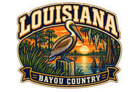 Louisiana heritage badge embroidery artwork