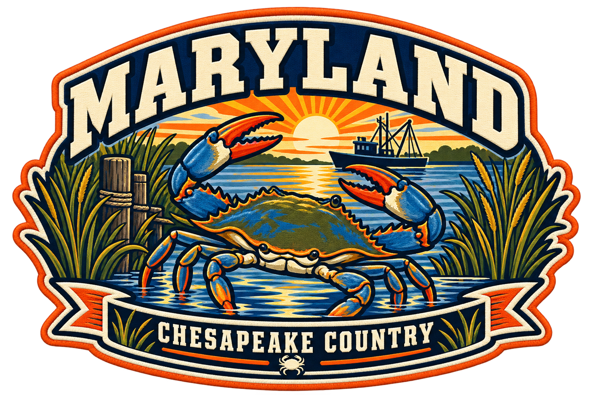 Maryland heritage badge embroidery artwork