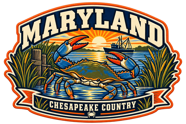 Maryland heritage badge embroidery artwork