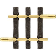 Top view of one LGB 10080 82 mm straight track section with three dark ties.