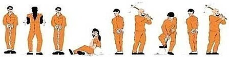 Model Power N Scale Prisoners in Orange, 9-Pack – MDP1377– product image