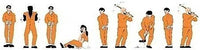 Model Power N Scale Prisoners in Orange, 9-Pack – MDP1377– product image 1