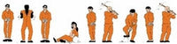 Model Power N Scale Prisoners in Orange, 9-Pack – MDP1377– product image 2