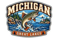 Michigan heritage badge embroidery artwork