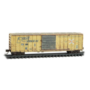 Micro Trains N Southern Pacific/ex-Railbox 50' Rib Side Boxcar Weathered RD# 19009 Railbox Repatch #– product image 1