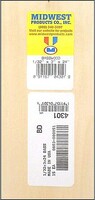 Midwest Products Basswood Sheets 1/16x3x24 (10) #4302 - product image 3