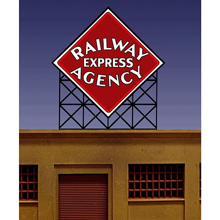 Miller Engineering animated Railway Express Agency sign N HO scale 0072